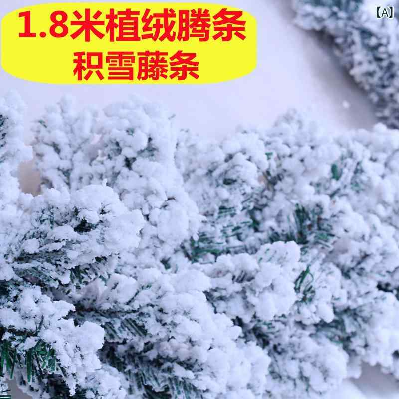 クリスマス リース 2.7m クリスマス デコレーション 植毛 雪 結晶 モール 飾り 壁掛け 店舗 ショーウィンドウ クリスマス オーナメント