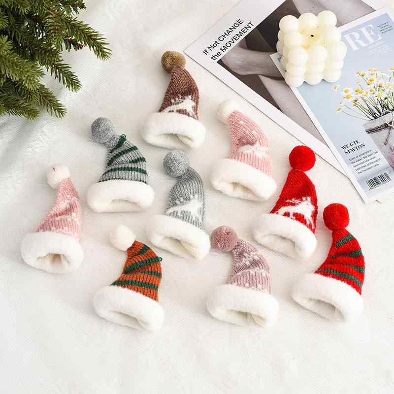 クリスマス 飾り オーナメント クリスマスツリー 毛糸 クリスマス帽子 服飾雑貨 トナカイ 雪の結晶 赤..