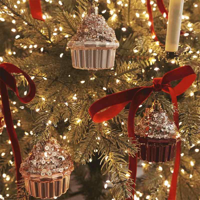 クリスマスツリー オーナメント ケーキ 愛 ハート DIY 手作り デコレーション 飾り プラスチック ボール セット