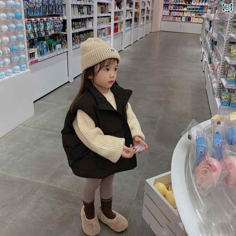 子供服 ベスト 女の子 秋冬 羽織り アウター 中綿入り あったか 防寒 ゆったり か...