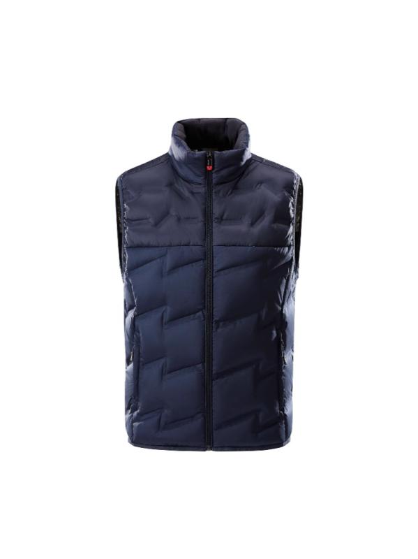 ダウンベスト 男性用 ライトダウン 秋冬 薄手 防寒 暖か ノースリーブ ショート丈 YKKファスナー カジュアル 合体型 ポケット装飾 ポリエステル 100% 黒 ブラック アイボリー ブラウン ネイビー シルバーグレー レッド オリーブ カーキ L