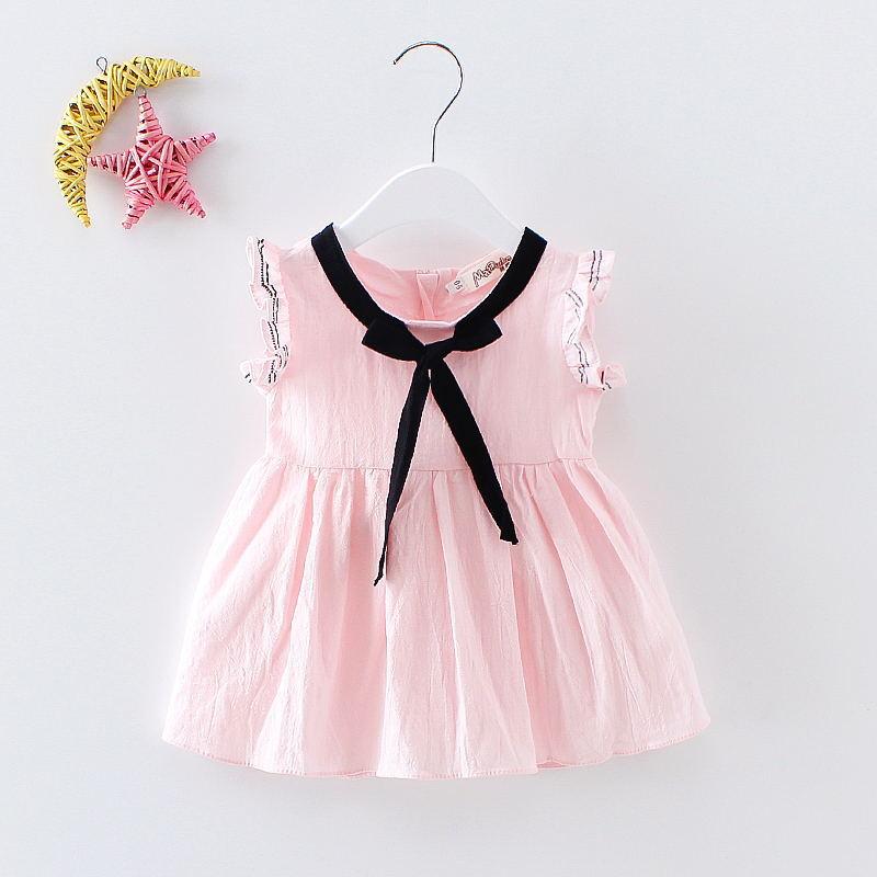 Skirts - ワンピース 女の子 ベビー 子供服 プリンセスドレス チュールスカート 蝶結び コットン 亜麻 半袖 夏 かわいい 韓国風 幼児 薄手 90 100 110 120cm