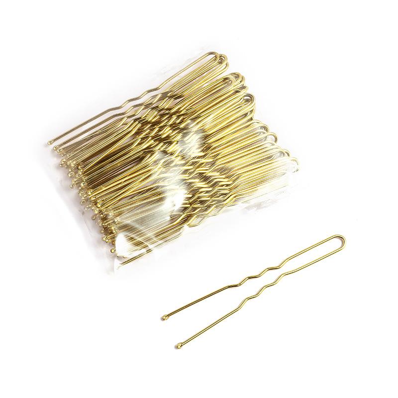 ヘアピン レディース ヘアクリップ U形 クリップ ゴールド ブラウン コーヒーカラー 合金 エレガント まとめ髪 ヘアアレンジ ヘアアクセサリー