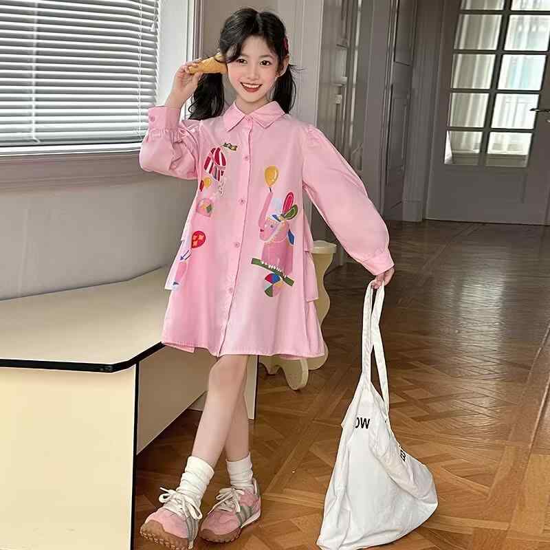 ワンピース 女の子 ピンク 長袖 チュニック 春物 子供服 蝶結び かわいい 普段使い 発表会 パーティー ..