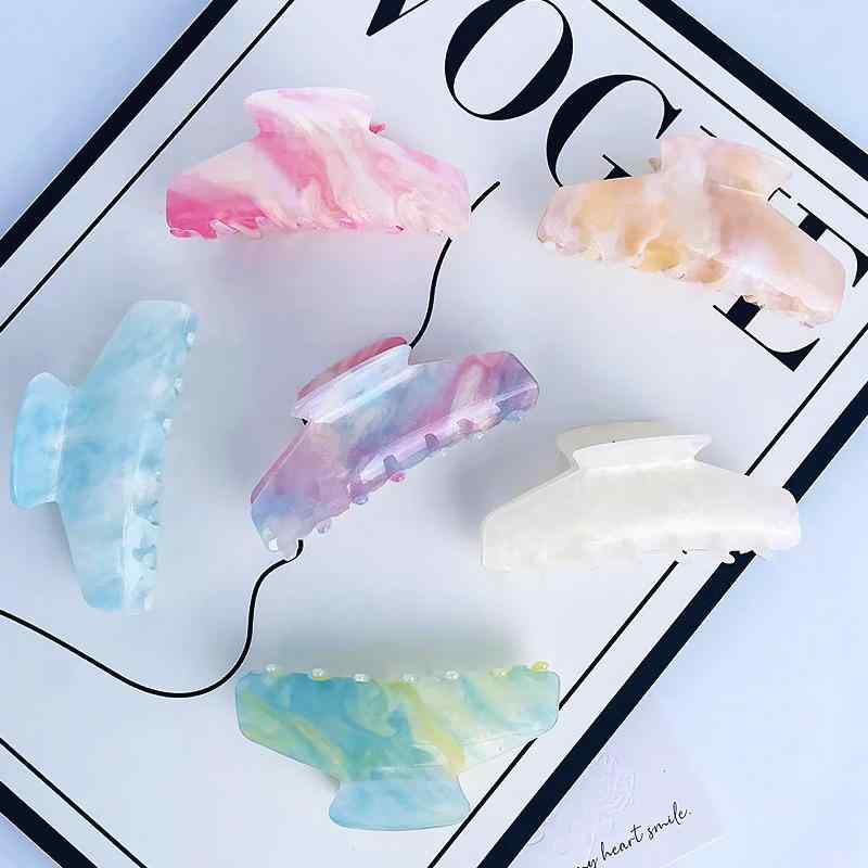 ヘアアクセサリー レディース ヘアクリップ バンスクリップ アクリル製 髪留め 髪飾り まとめ髪 かわいい 韓国風 おしゃれ 普段使い