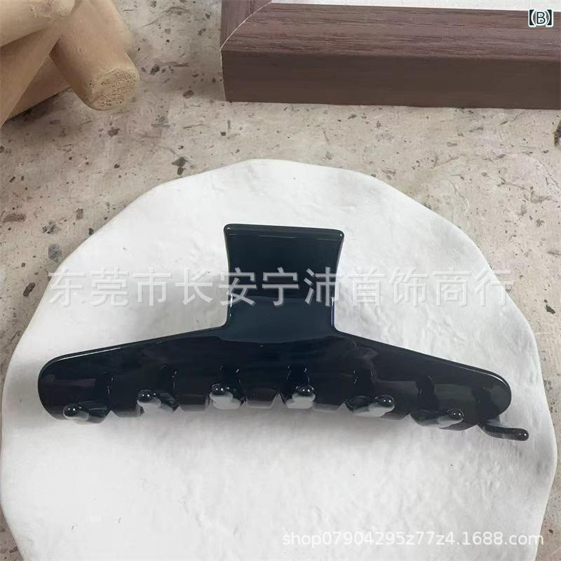 ヘアアクセサリー レディース ヘアクリップ バンスクリップ 深棕色 ブラック ミルクティー べっ甲風 個..