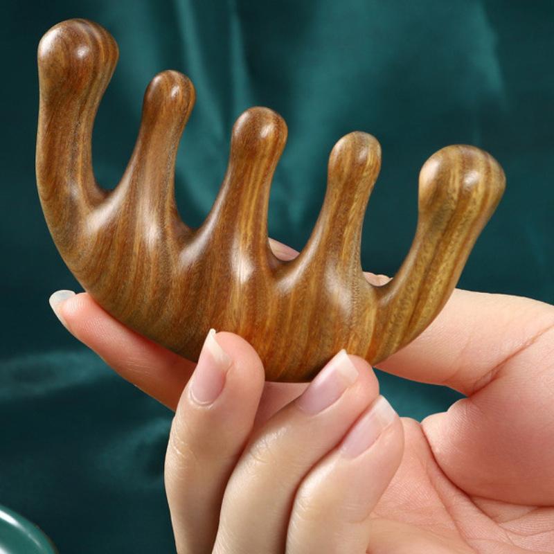 ヘアケア レディース メンズ マッサージブラシ クシ 金糸 檀木 頭皮 マッサージ リラックス効果 血行促..