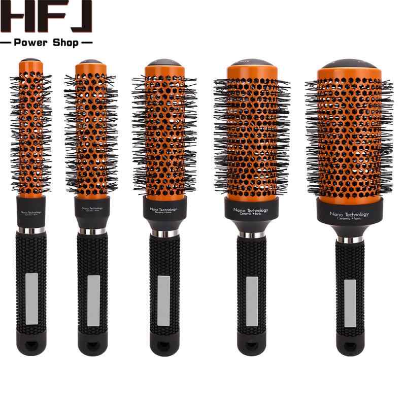 ヘアブラシ カールブラシ スタイリング ローラーブラシ アルミ 巻き髪 前髪 ブロー 美容 マッサージ