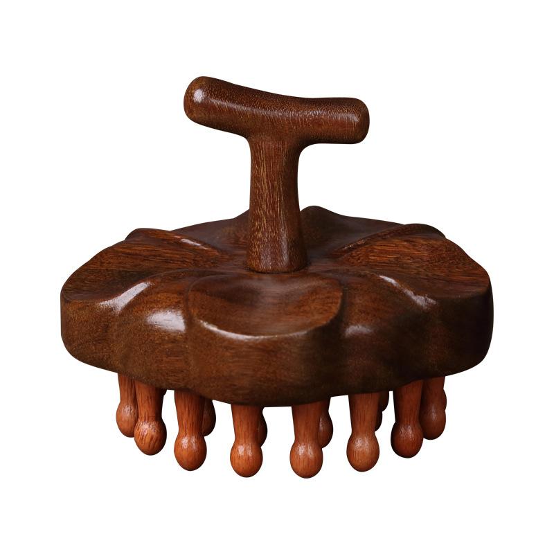 ヘアブラシ レディース 頭皮マッサージ クシ 木製 櫛 檀木 マッサージ ギフト 抜け毛防止