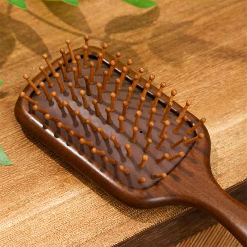 ヘアブラシ レディース メンズ クッションブラシ パドルブラシ マッサージブラシ 櫛 ヘアーブラシ 檀木..