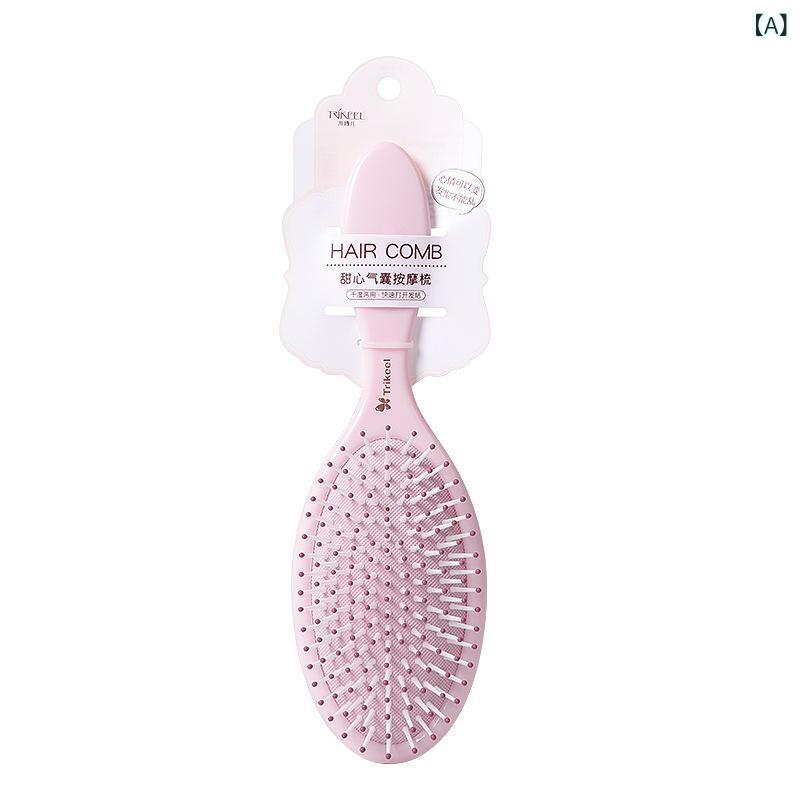 ヘアブラシ レディース 女性用 ロングヘア カーリーヘア エアクッション マッサージ 静電気防止 家庭用..