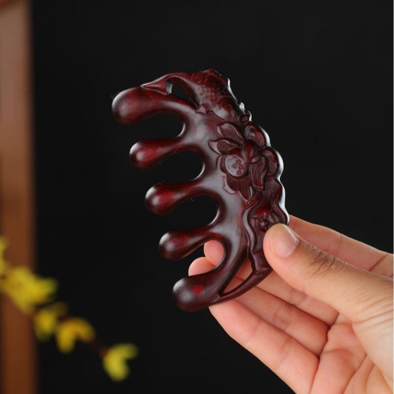 ヘアケア マッサージブラシ 紫檀 木