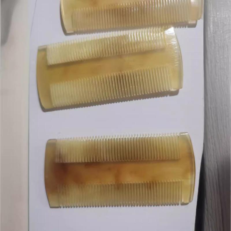 ヘアブラシ 櫛 羊角 頭皮マッサージ 血行促進 静電気防止 コンパクト 携帯用