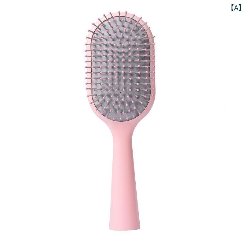 ヘアブラシ レディース マカロンカラー クッション 大判 絡まない サラサラ ロング...
