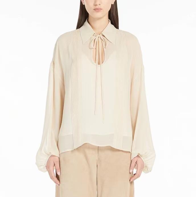 シャツ レディース 長袖 シルク リボンタイ トップス ブラウス オフィス 通勤 お呼ばれ 絹 上品 高級感 春夏