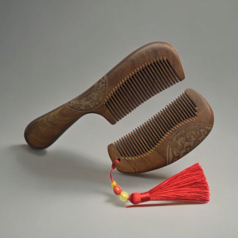 ヘアブラシ レディース 木製 くし 檀木 マッサージ 静電気防止 ギフト 母の日 敬老の日 プレゼント 女性 妻 彼女 記念日 誕生日 サラサラ かわいい 13cm 19cm