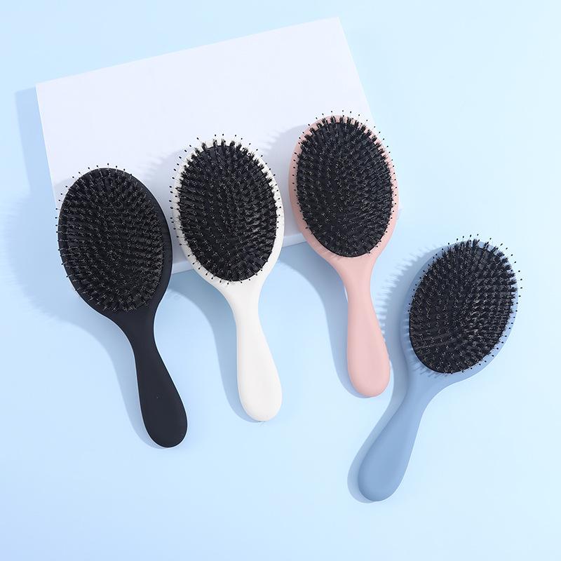 ヘアブラシ レディース メンズ キッズ 猪毛 クッション 頭皮マッサージ 美髪 サラサラ ストレート 絡ま..