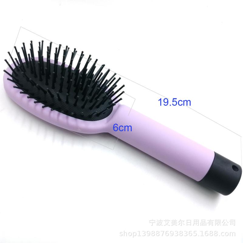 ヘアブラシ クッションブラシ 静電気防止 美髪 マッサージ 携帯用 ソフトブラシ ブラック 米白色 深紅..