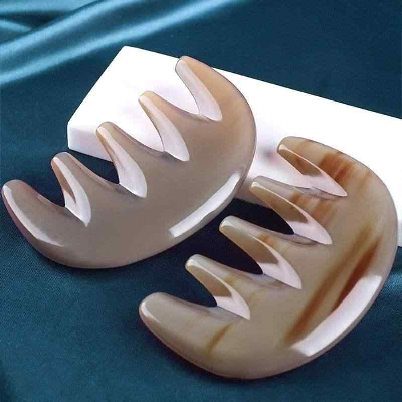 ヘアブラシ メンズ レディース 兼用 水牛の角 ワイド зуб Большая массажная 櫛 クシ 頭皮マッサージ 血行促進 静電気防止