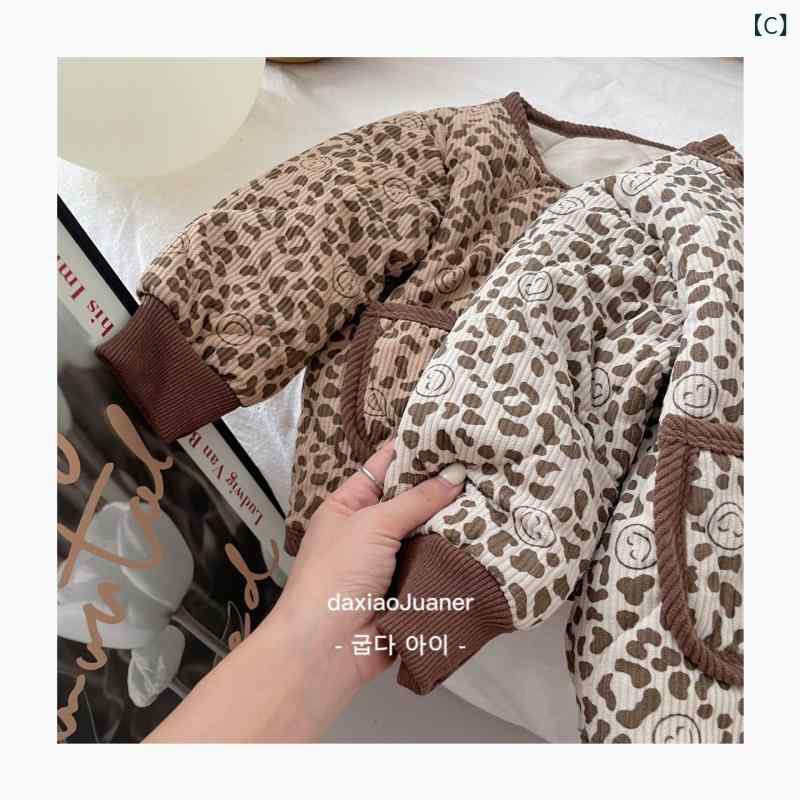 子供服 アウター 秋冬 子供用 ブラウン 花柄...の紹介画像3