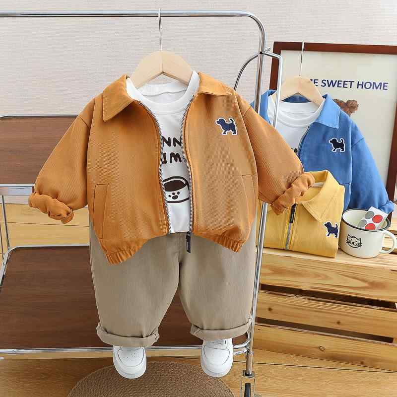 キッズ 男の子 パンツセット 長袖トップス ハーフパンツ 3点セット 綿100% 幼児 スポーツ カジュアル ..