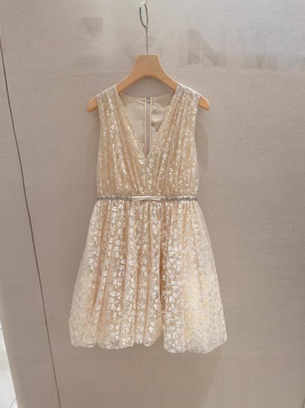 ワンピース レディース 仙女裙 Vネック 釘珠 ちょう結び かわいい 甘美 公主風 春 三醋酯繊維 チュール..