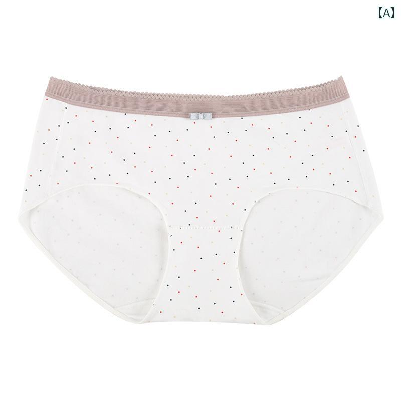 パンツ レディース ショーツ かわいい コットン 通気性 抗菌 シームレス スタンダード スタンダードショーツ 中腰 花柄 普段使い 2