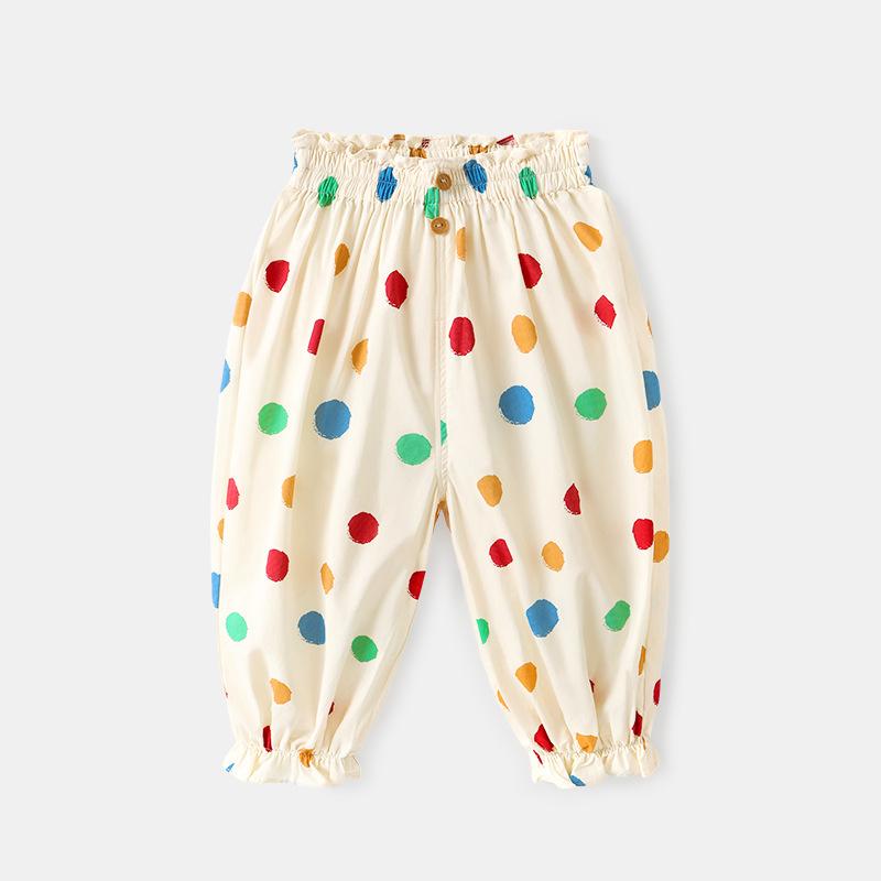Long-Trousers, Trousers - パンツ 女児 ベビー 子供服 夏用 接触冷感 蚊除け 長ズボン 幼児 カジュアルパンツ 綿100% 7分丈 8分丈 9分丈 かわいい 通気性 吸湿性