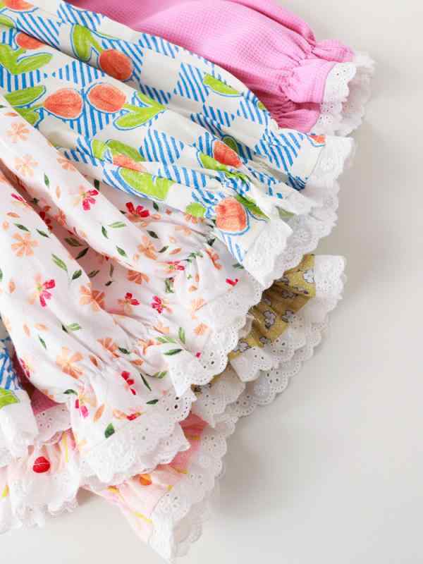 子供服 パンツ 女の子 花柄 レース コットン 薄手 長ズボン 夏 蚊除け 虫よけ ズボン ガールズ 女児 キッズ かわいい カジュアル 普段着 ピンク系 チューリップ 四つ葉 桜 90cm 100cm 110cm 120cm 130cm