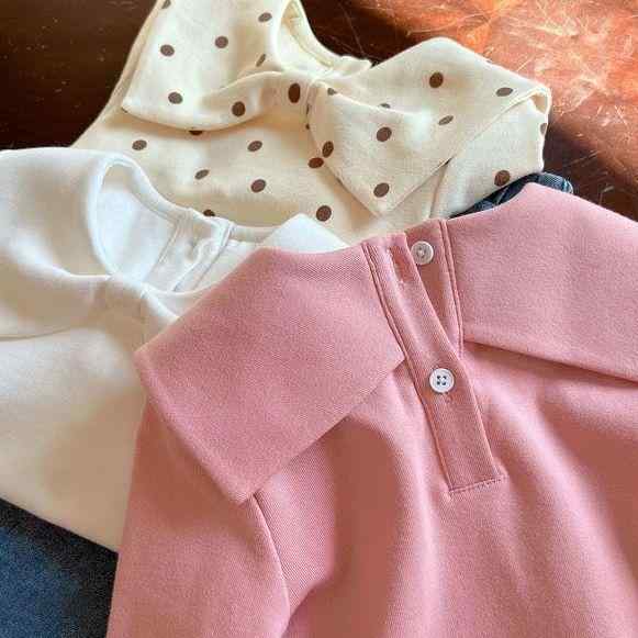 子供服 長袖Tシャツ 女の子 春秋 カジュアル 保温 女児 トップス バタフライ 蝶結び