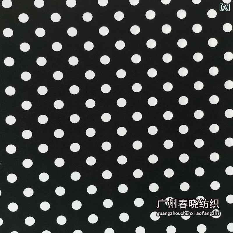 生地・布地 子供服 水玉模様 ポリエステル 伸縮性 平織 春夏 チュニック ワンピース シャツ バッグ 寝具 飾り 黒 赤 緑 白
