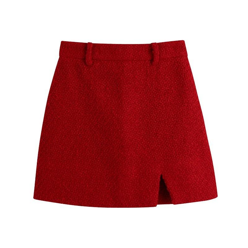 スカート レディース 秋冬 ミニスカート Aライン 膝上丈 ポリエステル 無地 ストリート カジュアル 普段使い ショート丈 ボトムス