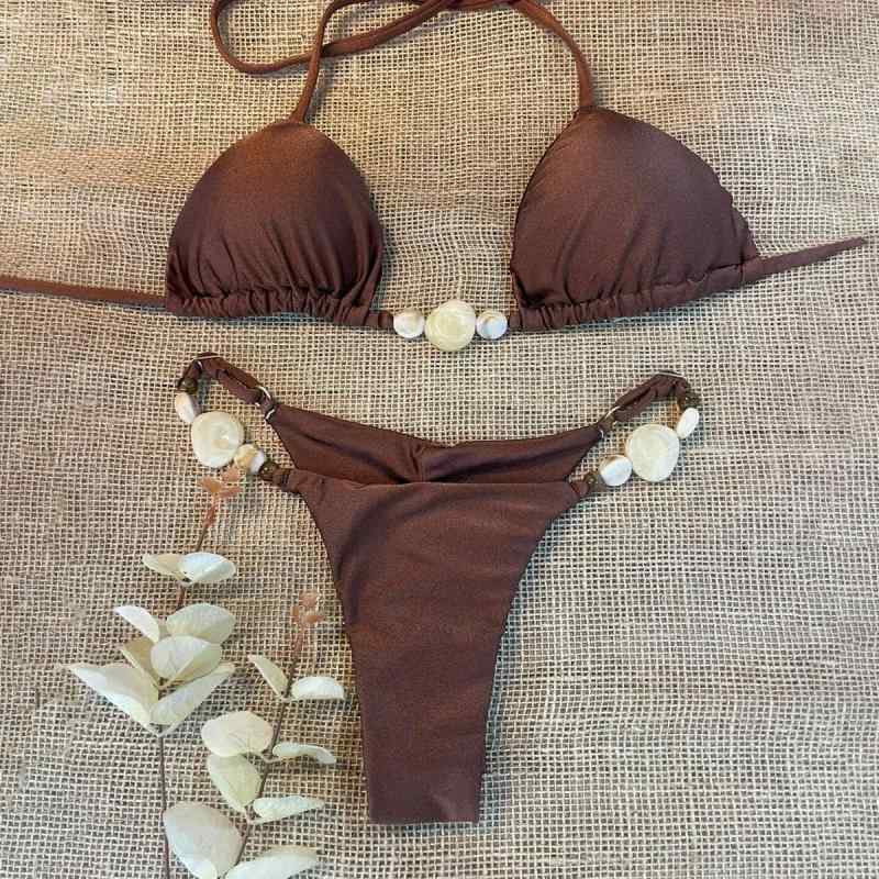 水着 レディース ビキニ 高弾性 セパレート 競泳用 スイムウェア 練習用 接触冷感 伸縮性 グリーン ブラウン グレー