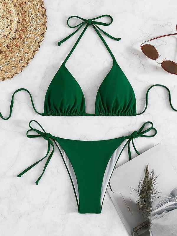 m ALENCY ビキニ　エメラルドグリーン ALENCY アレンシー ラメニットビキニ エメラルドグリーン PRE-ORDER