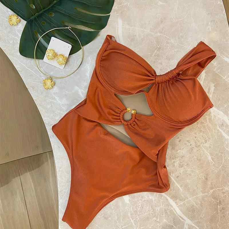 水着 レディース ワンピース 連体型 無地 競泳用 大人 女性 スイムウェア バックシャン ギャザー 接触冷感 伸縮性 プール 海水浴 旅行 練習用 ブラック チョコレート色 レッド
