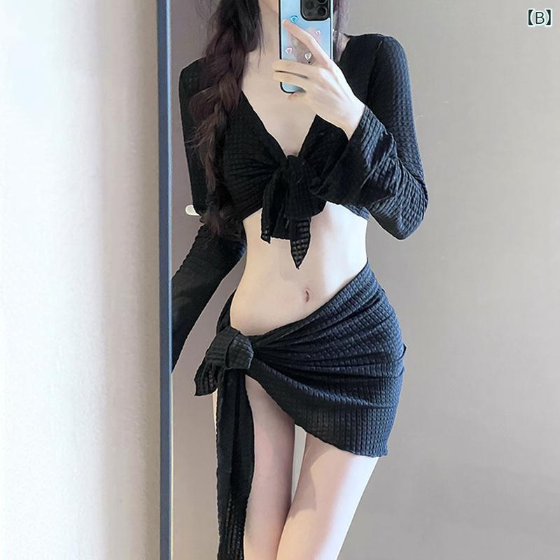 水着 レディース ビキニ 4点セット 高級感 セクシー スイムウェア リゾート 温泉 セパレート ポリエステル 高弾性 米白色 黒 メッシュ 扎染ブルー 扎染ピンク オレンジ