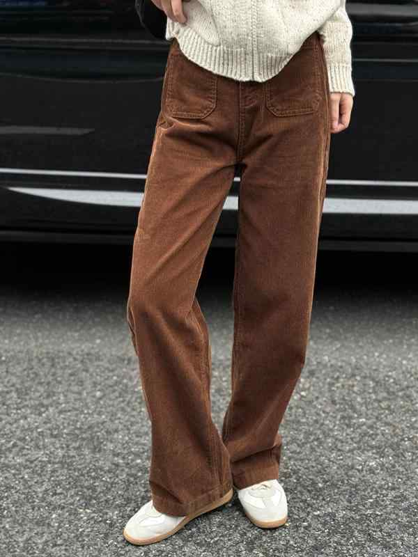 パンツ レディース 秋冬 コーデュロイ ワイドパンツ ゆったり ハイウエスト ロングパンツ カジュアル ..