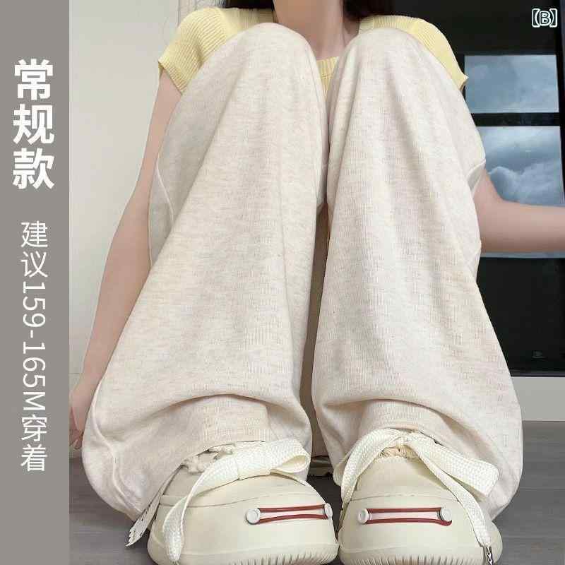 パンツ レディース 大きいサイズ 春秋 接触冷感 ゆったり ストレートパンツ ポリエステル 伸縮性 ウエストゴム 黒 ブラック 杏色 グレー