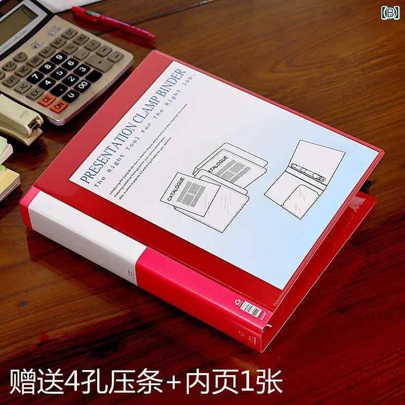 ファイル A4ファイル バインダー 4穴 大容量 D型 穴あけ 穴あけパンチ 資料整理 書類 収納 青 赤 緑 オレンジ 白 紫 5色分類紙 11穴 内袋 3