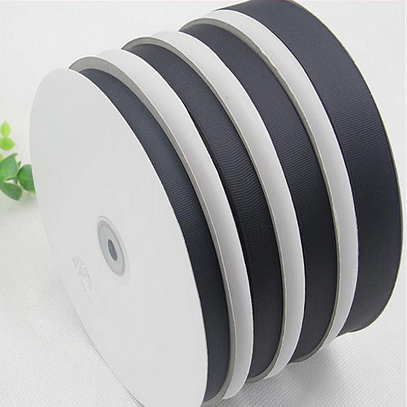 リボン 黒 白 ポリエステル グログラン テープ 服飾 裁縫 6mm 10mm 12mm 15mm 20mm 25mm 40mm