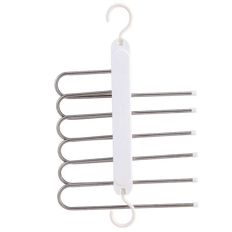 パンツハンガー 多層パンツ収納ハンガー ステンレス製 すべり止め ズボンハンガー(3.0)