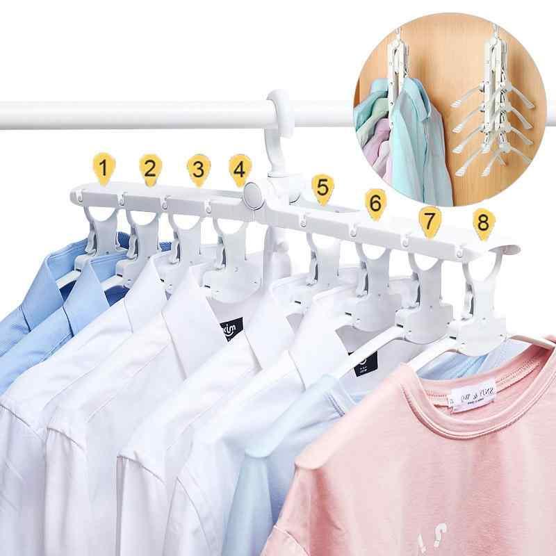 Hanger - ハンガー 伸縮 折りたたみ 省スペース 学生 寮 クローゼット 収納 衣類 整理 整頓 プラスチック製 白 青 ピンク