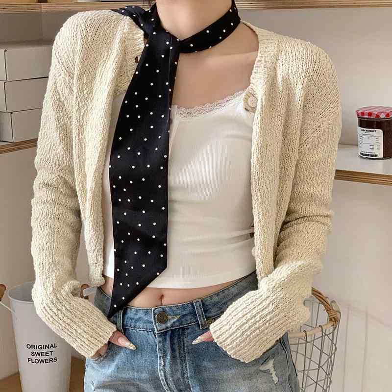 スカーフ レディース ボウタイ ヘアバンド 水玉 ドット柄 バッグ飾り 細スカーフ リボン 接触冷感 ストール シルクタッチ ポリエステル 大判 ハンカチ 春夏 秋冬