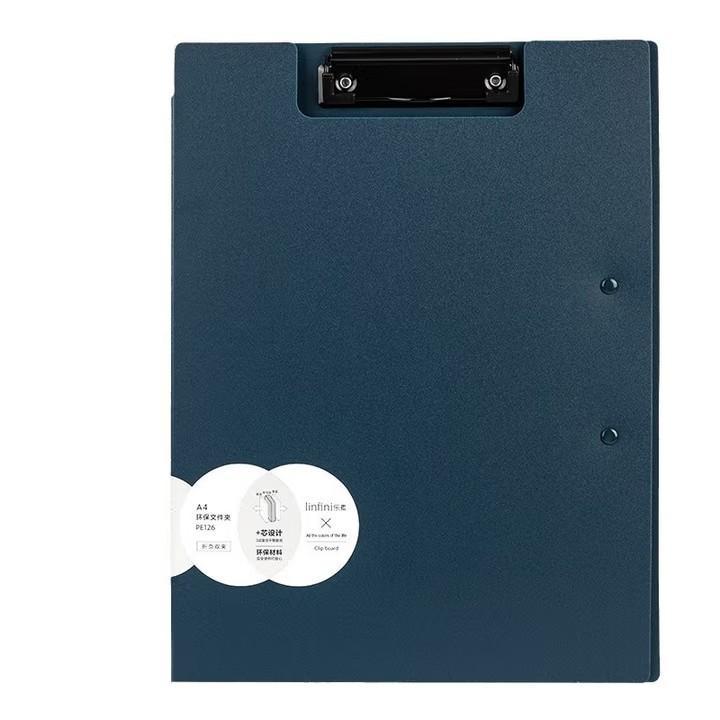 ファイル バインダー A4 ダブルクリップ 二つ折り オフィス 事務用品 学生 試験用紙 契約書 整理 収納 青 赤 黒 白 緑