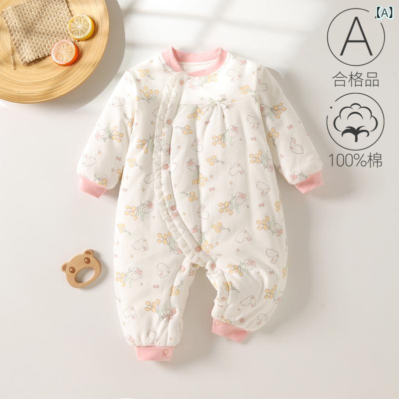 ベビー服 ロンパース ジャンプスーツ 秋冬 長袖 新生児 女の子 男の子 かわいい 薄手 コットン 綿100% 59cm 66cm 73cm 80cm 90cm shadowtail-10735405 シャドーテール サンプル画像2