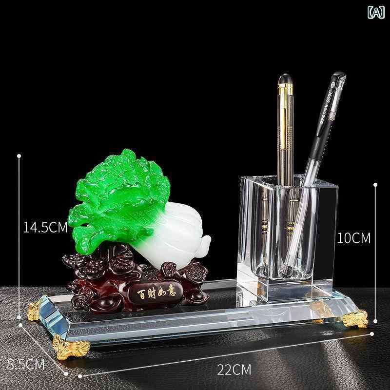 ペン立て 文房具 オフィス用品 大容量 デスク収納ボックス レトロ 中国風 百財如意 一帆風順 騰飛馬 大展宏図 水晶地球儀 馬到成功 時來運轉