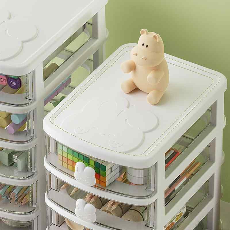 文具収納ケース レディース キッズ デスク収納 卓上収納 引き出し式 小物入れ 子供 ヘアアクセサリー 文房具 整理棚 2段 3段 4段 5段 ホワイト ピンク系