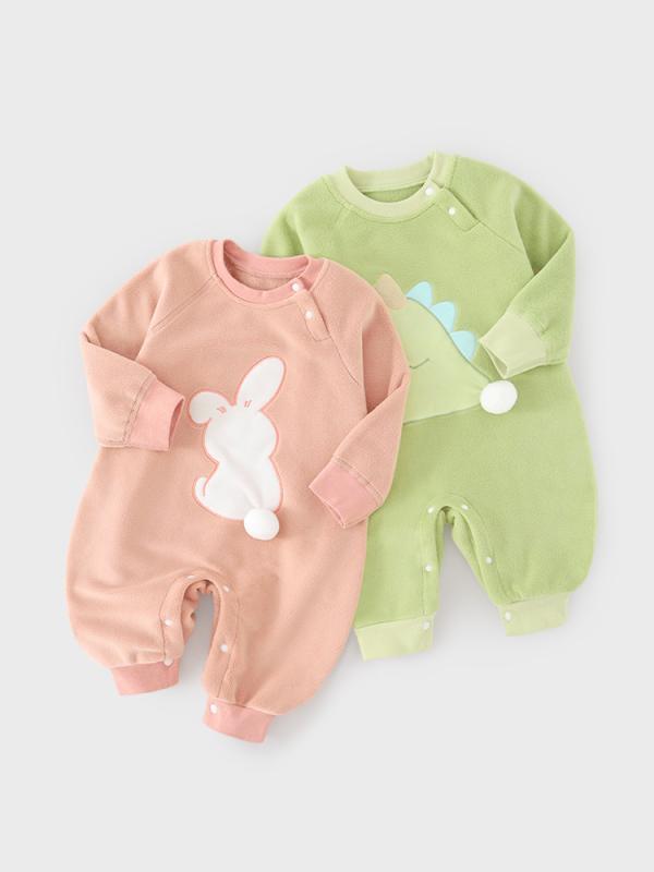 ・素材: ポリエステル繊維・袖丈: 長袖・対象年齢: 1～3歳 (80～100cm)・性別: 男女兼用・連帽: なし・厚さ: 普通・メイン素材含有量: 95%・スタイル: 長ズボン・色: ピンク, グレー, グリーン, 米白, ブラウン・対象身長: 66cm, 73cm, 80cm, 90cm, 100cm・製品カテゴリ: カバーオール