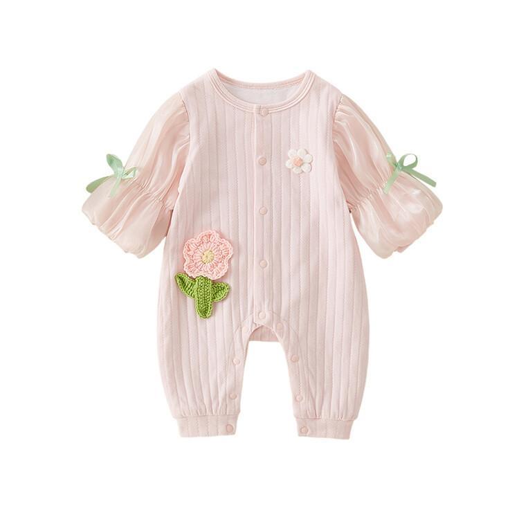 ベビー服 女の子 ロンパース 春秋 長袖 コットン 新生児 カバーオール かわいい お出かけ 普段使い 部屋着
