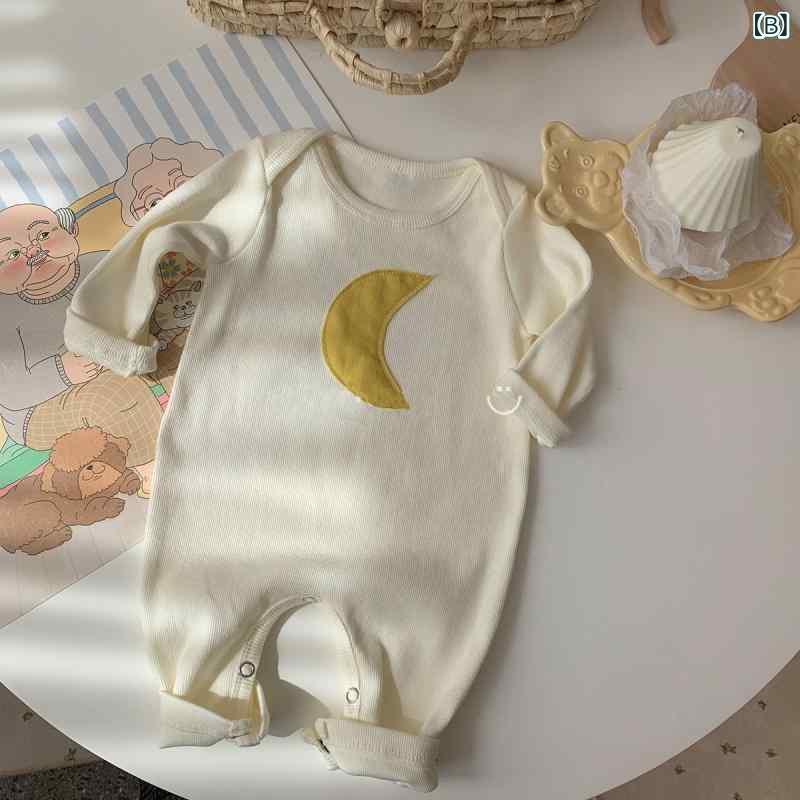 ベビー服 長袖ロンパース 乳幼児 春秋 新生児 カバーオール 部屋着 グレー ミルク...